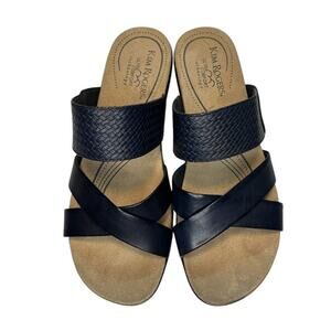 Kim Rogers, Naddy, Navy Blue sandal 2" wedge heel, women’s size 7.5m, NWOT